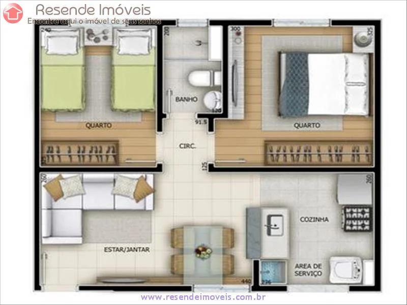 Foto 3 de 5 - Apartamento para aluguel em Cabral